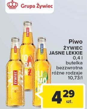 Carrefour Piwo żywiec jasne lekkie oferta