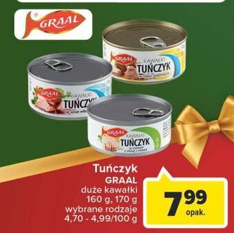 Carrefour Tuńczyk kawałki w oleju roślinnym graal oferta