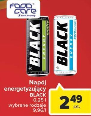 Carrefour Napój energetyczny zero sugar black energy oferta