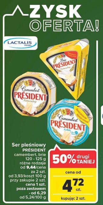 Carrefour Ser camembert lekki president oferta