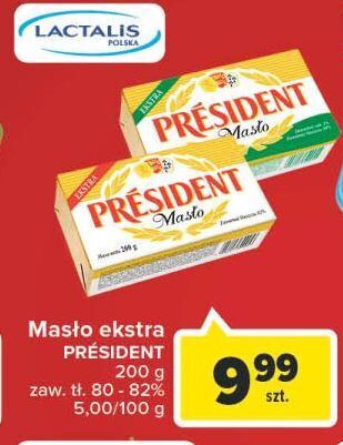Carrefour Masło ekstra president oferta