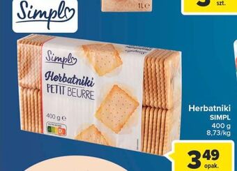 Carrefour Herbatniki petit beurre simply oferta