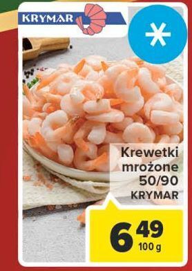 Carrefour Krewetki gotowane mrożone 50/90 krymar oferta