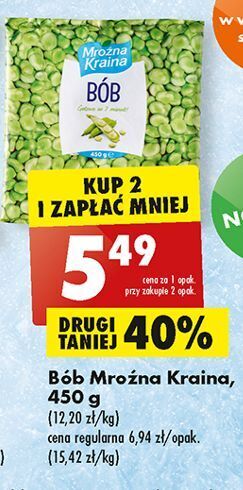 Biedronka Bób mrożony mroźna kraina oferta