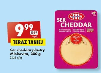 Biedronka Ser cheddar plastry mlekovita oferta