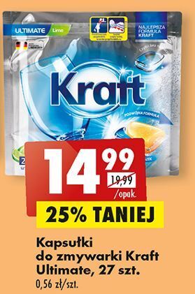 Biedronka Kapsułki do zmywarek lime kraft ultimate oferta