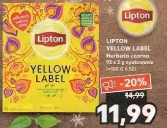 Kaufland Lipton Yellow Label Herbata czarna 92x2g opakowanie oferta