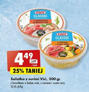 Biedronka Sałatka surimi z krewetkami w białym sosie vici oferta