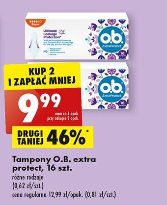 Biedronka Tampony super o.b. extra protect oferta