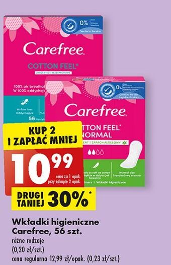 Biedronka Wkładki cotton feel carefree oferta