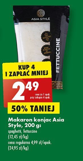 Biedronka Makaron konjac spaghetii asia style oferta