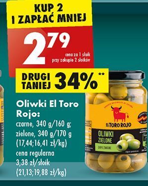 Biedronka Oliwki czarne drylowane el toro rojo oferta