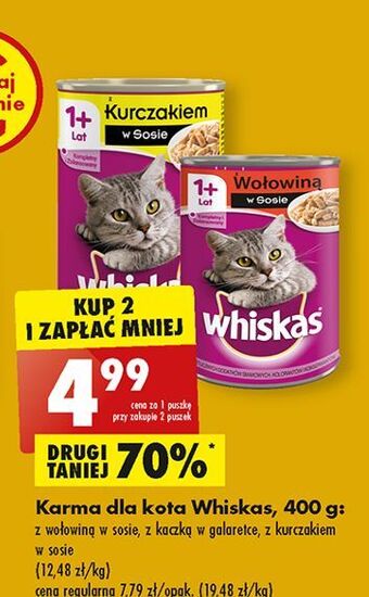 Biedronka Karma dla kota wołowina whiskas oferta