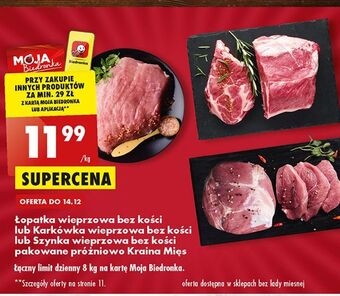 Biedronka Szynka wieprzowa bez kości kraina mięsa oferta