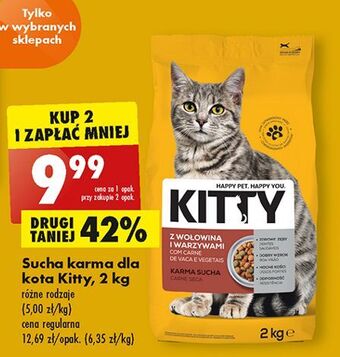 Biedronka Sucha karma dla kota - wołowina z warzywami kitty oferta