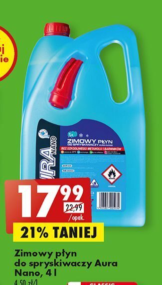 Biedronka Płyn do spryskiwaczy zimowy aura nano oferta