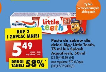 Biedronka Pasta do zębów 3-5 psi patrol aquafresh little teeth oferta