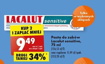 Biedronka Pasta do zębów lacalut sensitive oferta