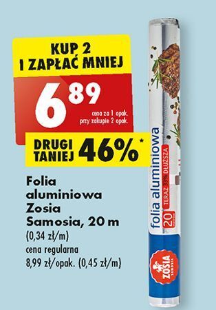Biedronka Folia aluminiowa 20 m zosia samosia oferta