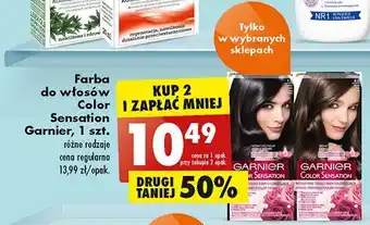 Biedronka Farba do włosów 1.0 głęboka onyksowa czerń garnier color sensation oferta