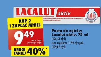 Biedronka Pasta do zębów lacalut aktiv oferta