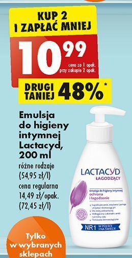 Biedronka Emulsja do higieny intymnej łagodząca lactacyd femina oferta