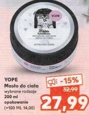 Kaufland Yope Masło do ciała wybrane rodzaje 200ml opak. oferta