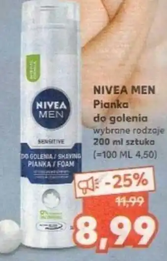 Kaufland Nivea Men Pianka do golenia wybrane rodzaje 200ml szt. oferta