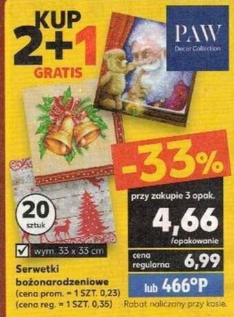 Kaufland Serwetki bożonarodzeniowe oferta