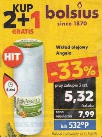 Kaufland Bolsius Wkład olejowy Angela oferta