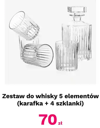 Pepco Zestaw do whisky 5 elementów (karafka + 4 szklanki) oferta