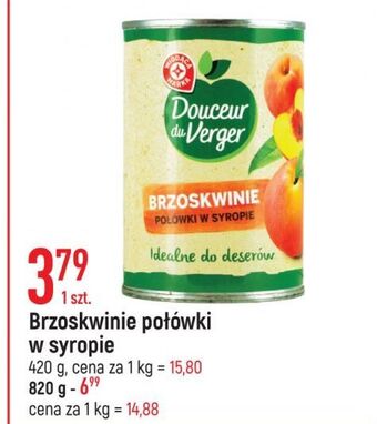E.Leclerc Brzoskwinie połowki w syropie wiodąca marka douceur du verger oferta