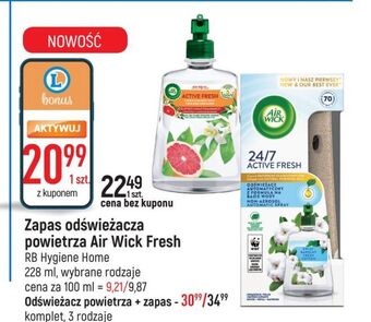 E.Leclerc Odświeżacz powietrza kwiat bawełny air wick active fresh oferta