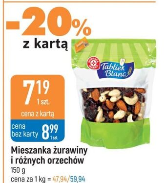 E.Leclerc Mieszanka orzechów i żurawiny wiodąca marka tablier blanc oferta