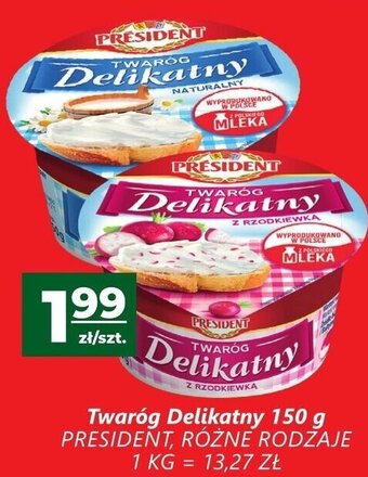Top Market Twaróg Delikatny President 150g oferta