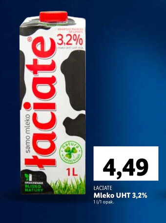 Lidl Łaciate Mleko UHT 3,2% 1l oferta