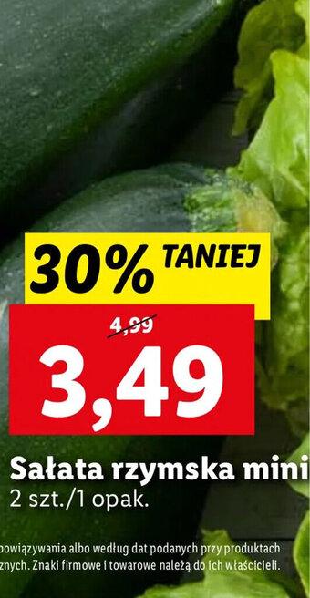 Lidl Sałata rzymska mini 2szt/1 opak oferta