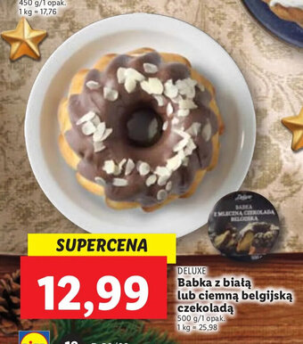 Lidl Deluxe Babka z białą lub ciemną belgijską czekoladą 500g oferta