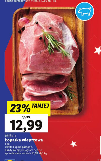 Lidl Rzeźnik Łopatka wieprzowa 1kg oferta