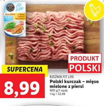 Lidl Rzeżnik Fit Life Polski kurczak - mięso mielone z piersi 400g/1 opak. oferta