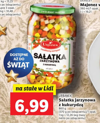 Lidl Urbanek Sałatka jarzynowa z kukurydzą 860g oferta