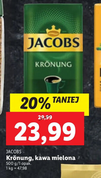 Lidl Jacobs Kronung Kawa mielona 500g/1 opak. oferta
