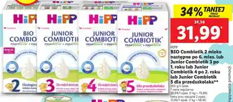 Lidl Hipp Bio Combiotik 2 mleko następne po 6 mies. lubJunior Combiobik 3 po 1r. lub Junior Combiotik4 po 3 roku lub JUnior Combio oferta