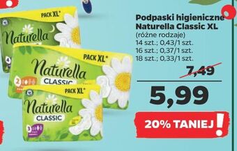 Netto Podpaski higieniczne maxi naturella classic oferta