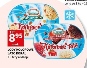 Auchan Lody bakaliowe koral kolorowe lato oferta