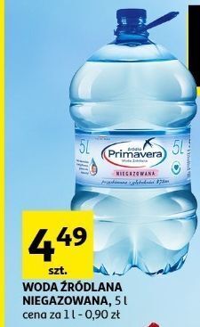 Auchan Woda niegazowana primavera oferta