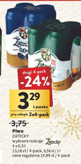 Intermarche Piwo zatecky svetly lezak oferta