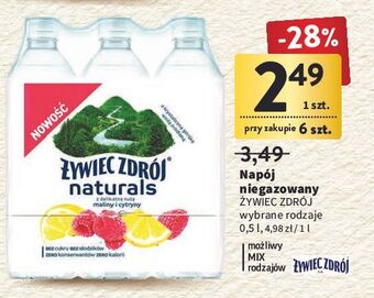 Intermarche Woda z nutą maliny i cytryny żywiec zdrój naturals oferta