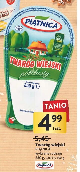 Intermarche Twaróg półtłusty piątnica wiejski oferta