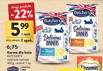 Intermarche Karka dla kota z kurczakiem butcher's delicious dinners oferta